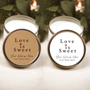 Adesivi personalizzati per bomboniere di nozze Love is Sweet Modern, adesivi di ringraziamento per nozze, adesivi per bomboniere di nozze Sweet, etichette personalizzate per nozze