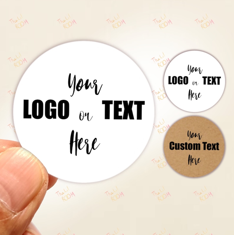 Custom Logo Stickers, Custom Text Stickers, Small Business Logo ...