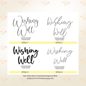 Custom Wishing Well Sticker, Personalised wedding decal, wedding box decal, wedding decor signs, wedding gift box stickers, vinyl decal