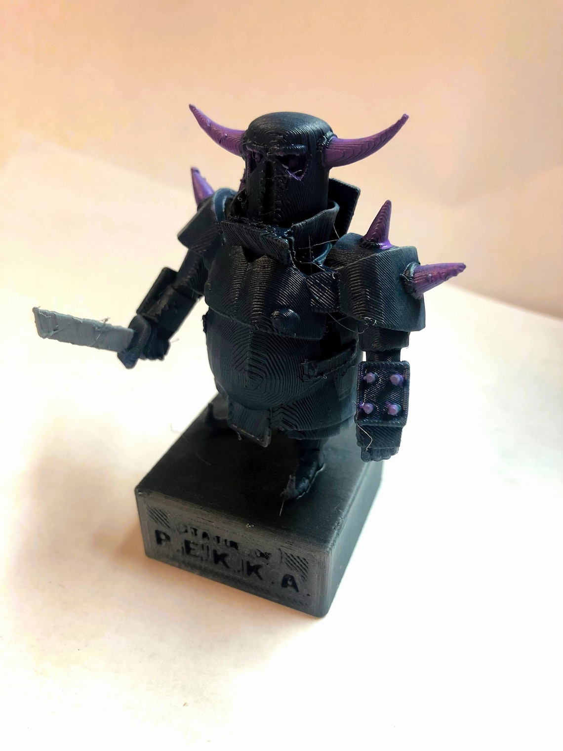 PEKKA Mini Statue with Stand Clash of Clans 3d print 3d Etsy