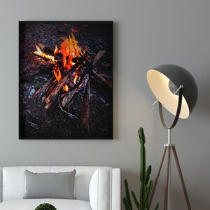 Wandbild mit Feuermotiv, Digitaler Download, Druckbares Wandbild, Druckbare Feuerfotografie, Wanddekoration mit Feuermotiv, Moderne Wohndekoration, Digitaler Kunstdruck