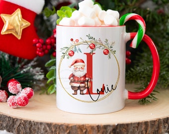 Santa Alphabet Personalised Hot Chocolate Mug - Stocking Filler