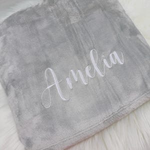 Personalised Embroidered Luxury Fleece Blanket - Custom Embroidery, Warmth & Style