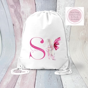 Ballet Personalised PE Bag / Gym Sac - Custom Name School Nursery Backpack