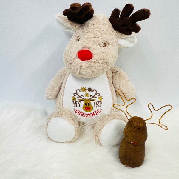 First Christmas Large Reindeer Teddy - Christmas gift idea