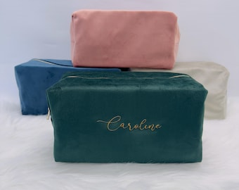 Personalised Velvet Toiletry/Accessory Bag