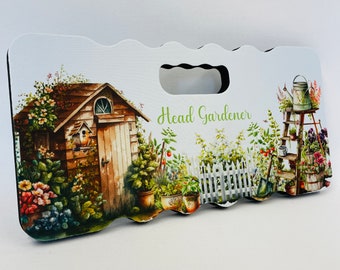 Watercolour Garden Printed Kneeling Pad Personalised With Florals And Accessories
