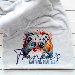 Personalised Gaming Blanket - Console Controller - Gift For Gamer