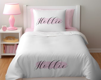 Super Soft Luxury Single Duvet Cover Set - Personalised And In Your Choice of Colour
