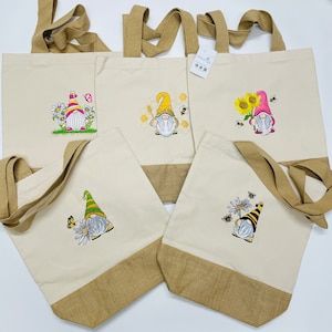 Personalised Gonk Embroidered Shopping Tote Bag - Cute and Eco-Friendly for Sustainable Shopping