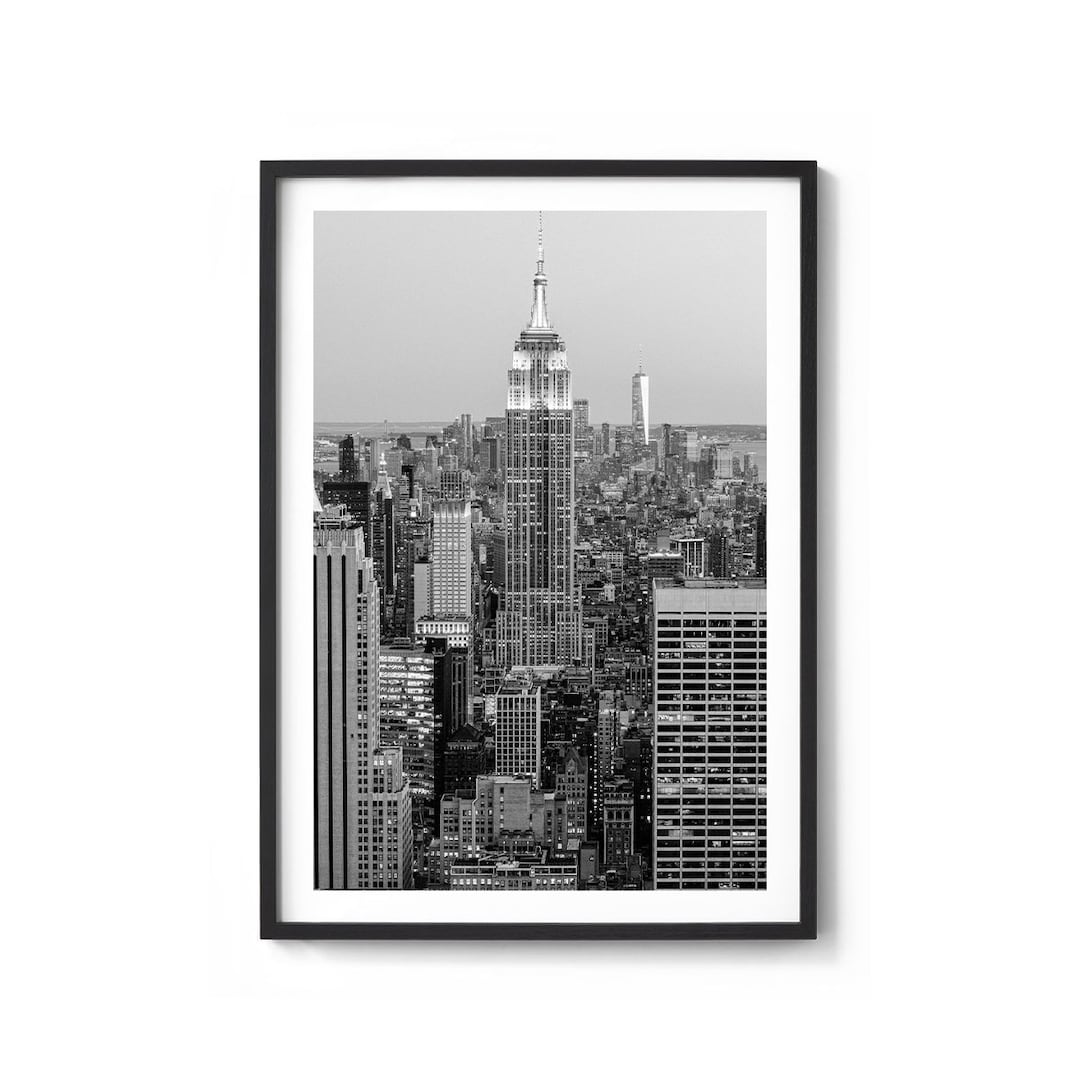 New York City Wall Art, New York Skyline, New York Decor, Digital Wall