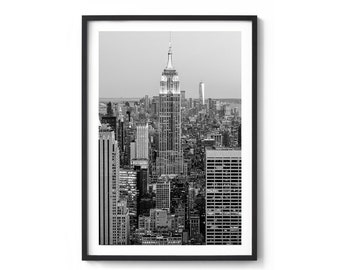 Photo de la ligne d'horizon de New York, impression Empire State Building (téléchargement numérique)
