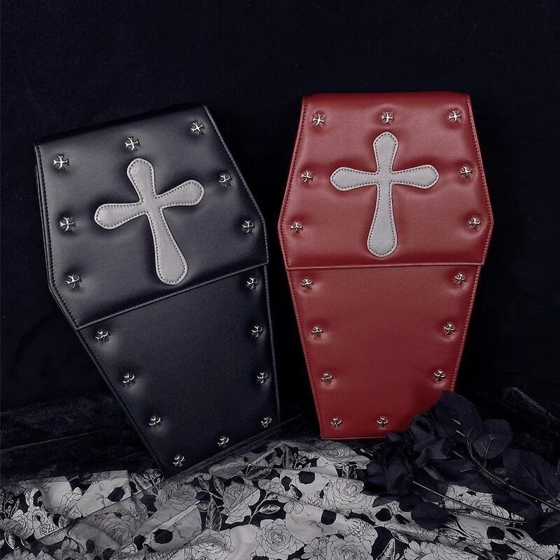 Coffin Bag Coffin Backpack Goth Purse Coffin Purse Etsy