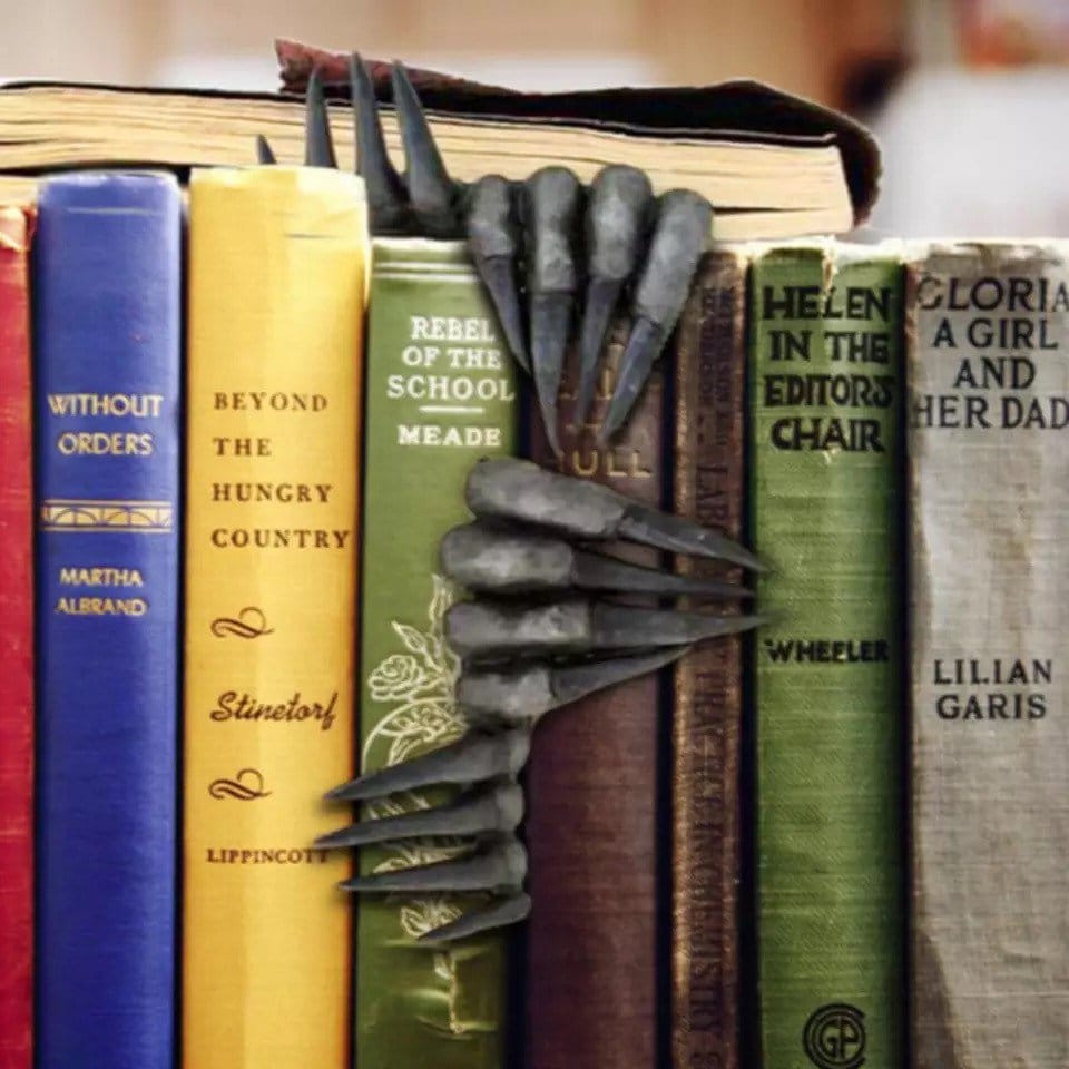 Gothic Halloween spooky monster bookcase bookends bookmark