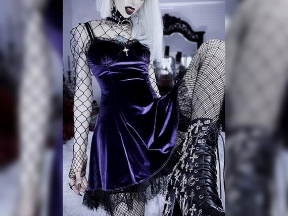 Goth jurk Gotische jurk Gothic galajurk - Etsy Nederland