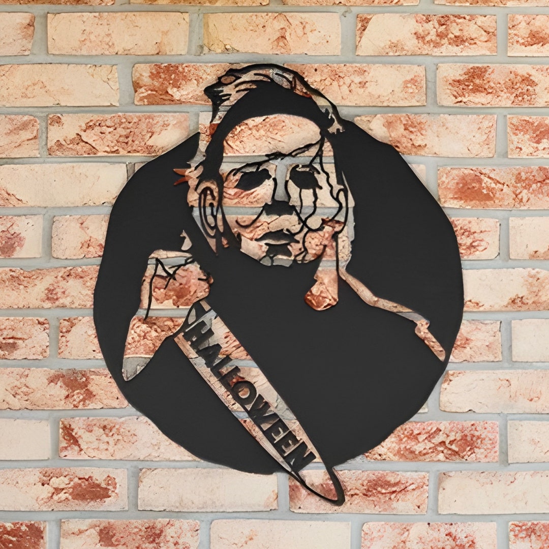 Halloween Wall Decor Michael Myers Wall Hanging Halloween Etsy
