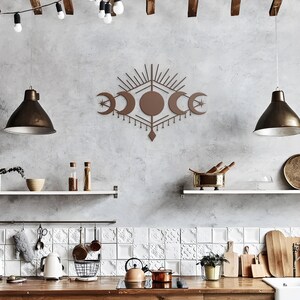 Moon Phase Wall Decor, Moon Phase Wall Hanging, Moon Phase Metal Wall ...