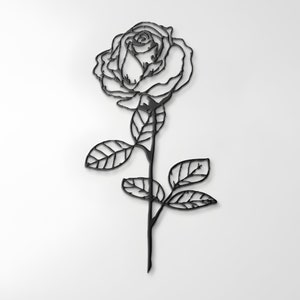 Gothic rose floral flower metal wall art sign wall decor, goth home decor, goth wall art, large metal sign, romantic decor, girly, emo, punk