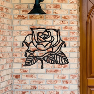 Romantic goth home decor, goth valentines, whimsigoth, gothic decor, gothic wall decor, gothic home decor, dark cottagecore, botanical rose
