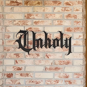 Unholy, gothic wall decor, gothic home decor, goth room decor, halloween wall decor, occult decor, witchy decor, goth decor, gothic decor