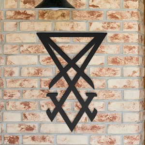 Lucifer sigil metal wall art, occult decor, witchy wall art, pagan wall art, witchy decor, witchy home decor, witchy stuff, witchcraft decor