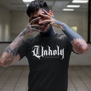 Unholy Emo shirt, gothic clothes, goth clothes, mall goth, goth tshirt, grunge shirt, goth clothing, alt clothing, punk shirt, emo tshirt