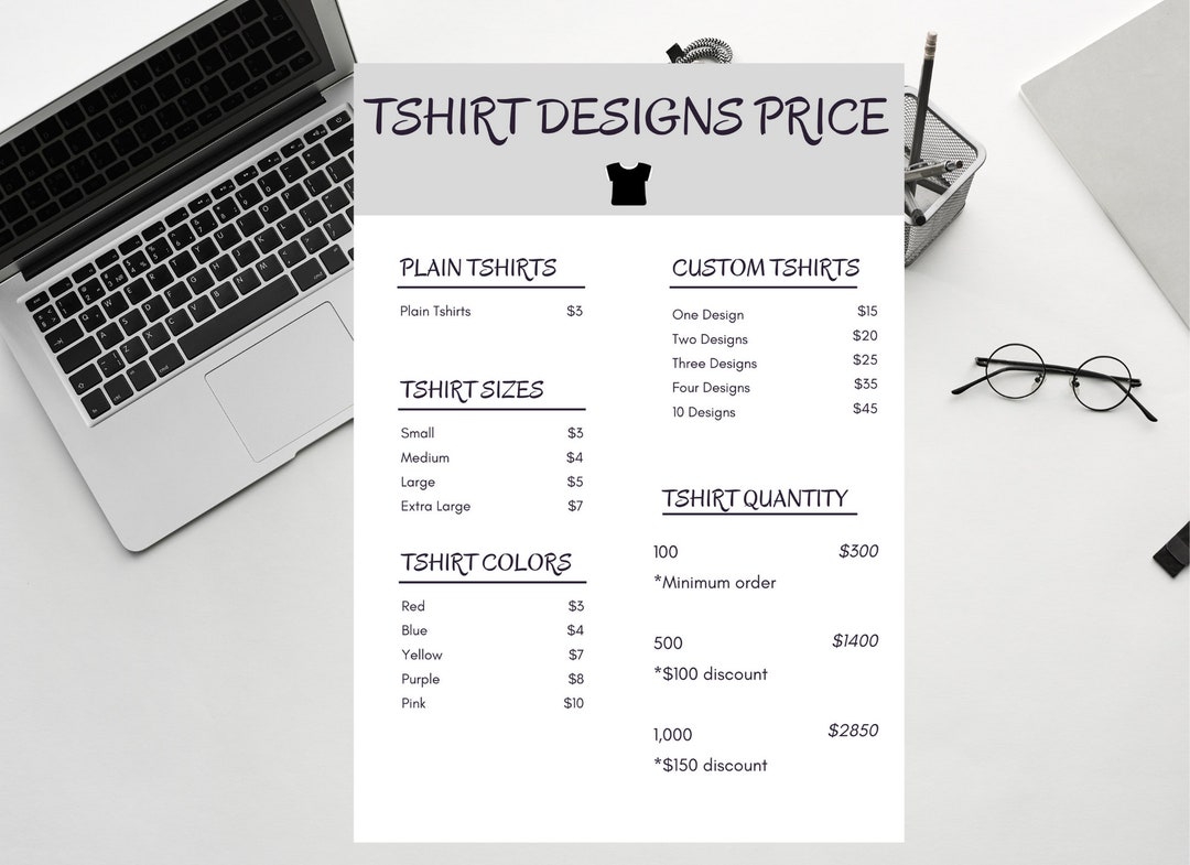 Price List Template Bakery Price List Template Editable - Etsy