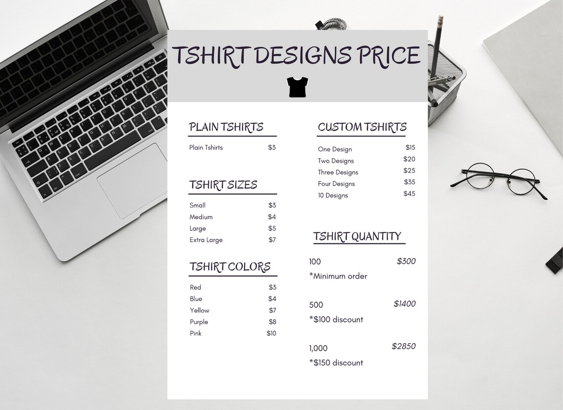 Price List Template Bakery Price List Template Editable - Etsy