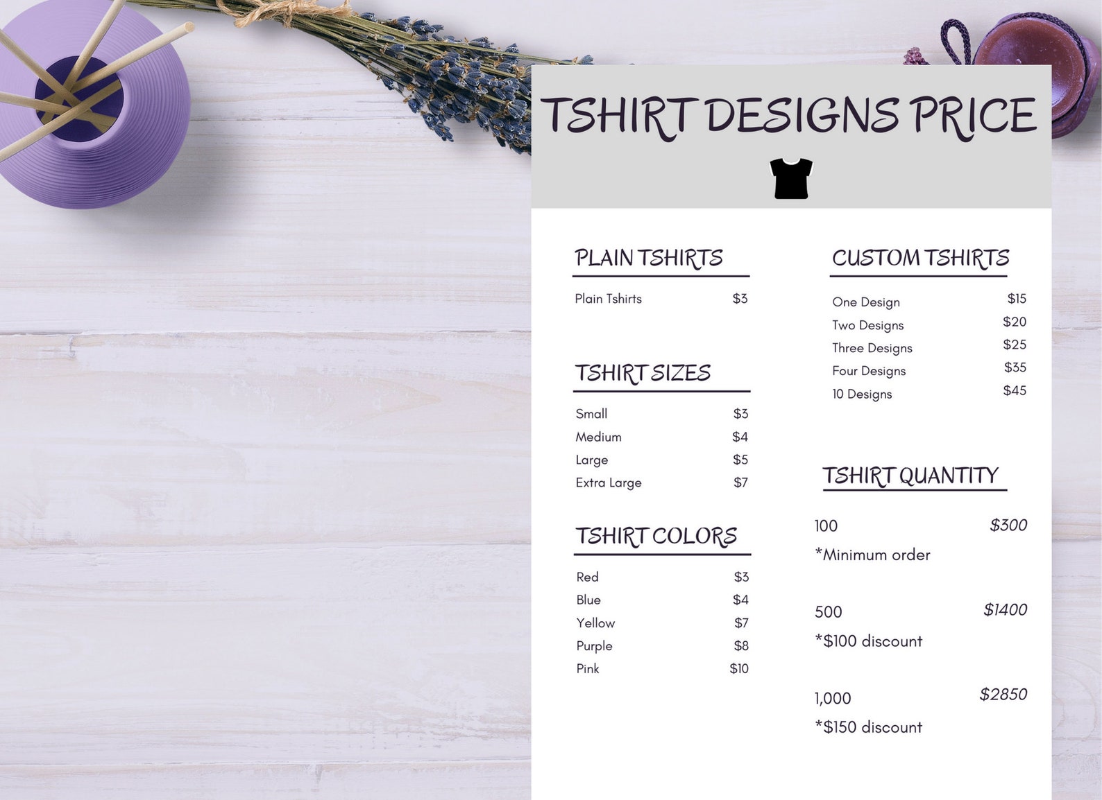 Price List Template Bakery Price List Template Editable - Etsy