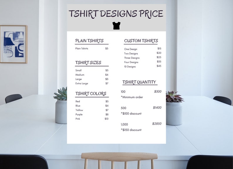 Price List Template Bakery Price List Template Editable - Etsy