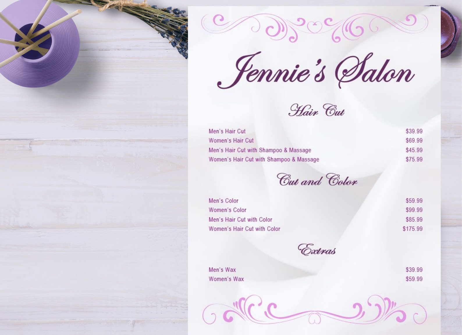 Price List Template Bakery Price List Template Editable - Etsy