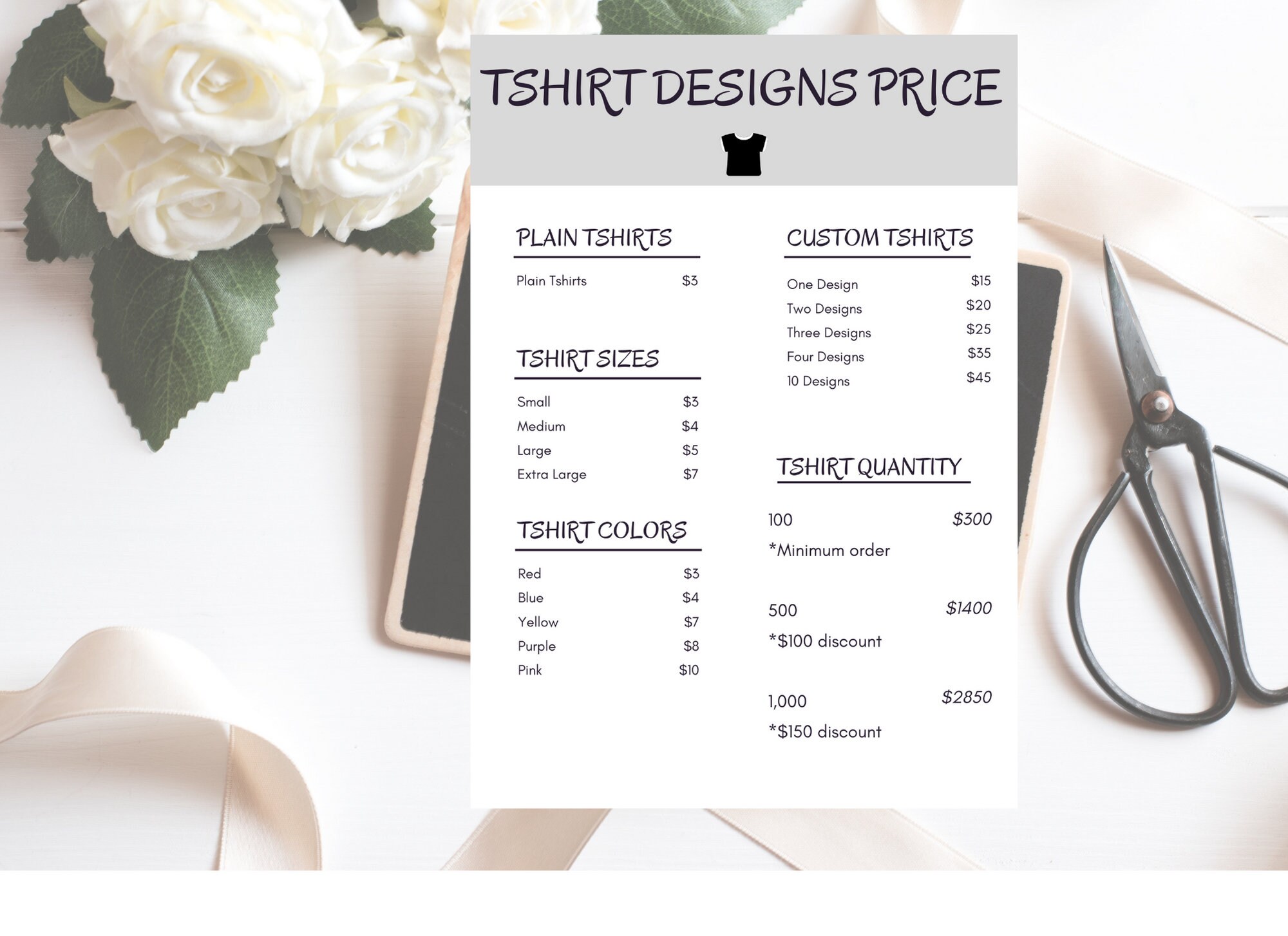 Price List Template Bakery Price List Template Editable - Etsy