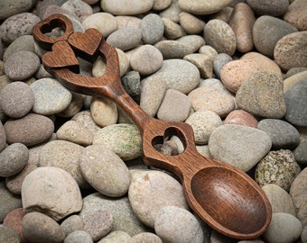 Welsh Love Spoon Gift Celtic, Multiple Hearts - Hand Crafted in the Conwy Valley Wales - CAT36-2