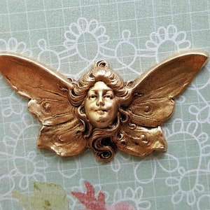 Brass Heavenly Angel Stamping x 1 - 3880FFA