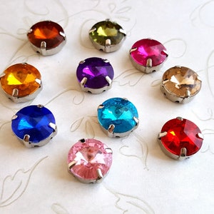12x7mm Acrylic Gems With Platinum Base (10) - P114