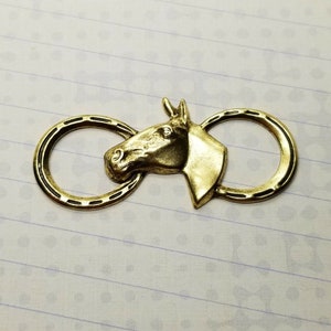 Large Brass Horse And Horseshoe Stamping x 1 - 5023S