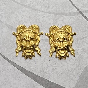 Mosiężne stemple Joker Jester Devil x 2 - 4229RAT
