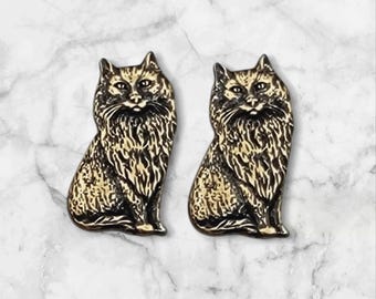 Petites décorations en laiton pour chaton x 2 - 06787NRGB