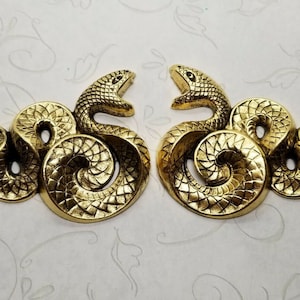 Stampi per serpenti serpenti in ottone grandi x 2 - 1257FFA-1258FFA