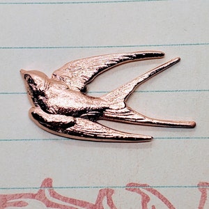 Shiny Rose Gold Flying Swallow (1)- PRGFFA8491