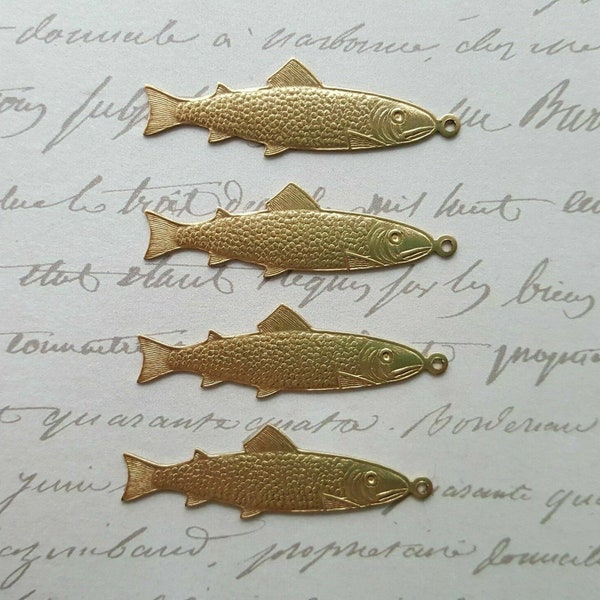 Brass Fish Trout Charms - 373RAT