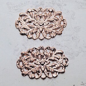 Shiny Rose Gold Victorian Filigree (2) - PRGRAT3038