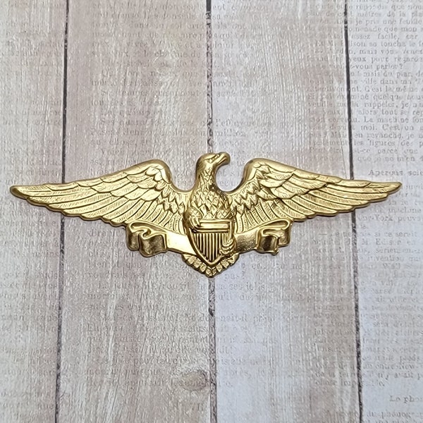 Large Brass Americana Eagle Stampings x 1 - 4063S