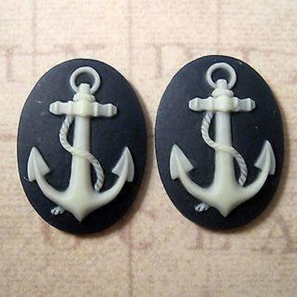 25x18mm Anchor Cameos (2) - L568