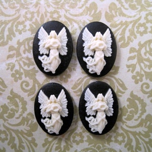 18x13mm Elegant Angel Cameos (4) - L857 Jewelry Finding