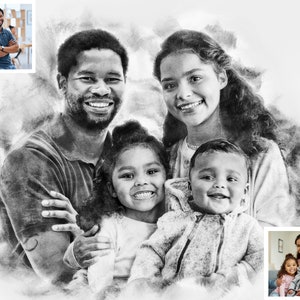 Add Deceased Loved One to Photo, Memorial Gift for Father,Family Portrait Painting,Passed Away to Picture,Add Person to Photo,Combine Photos