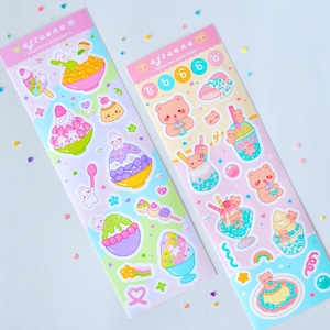 Bobba Bear Dekorative Journal Aufkleber | K-Pop Toploader Deko Aufkleber | Niedliches koreanisches Briefpapier | Bullet Journal Aufkleber in rosa