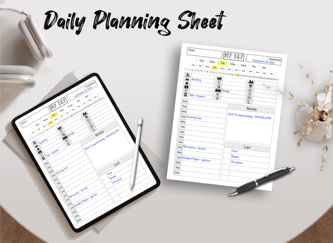 daily-planning-sheet-printable-daily-plan-organization-etsy
