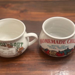 Set of 2 small soup bowl with lion&#39;s head, soup cup / old porcelain, German Vintage soup bowl