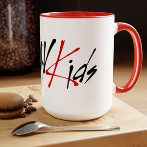 Stray Kids Kpop Two-Tone Coffee Mugs, 15oz